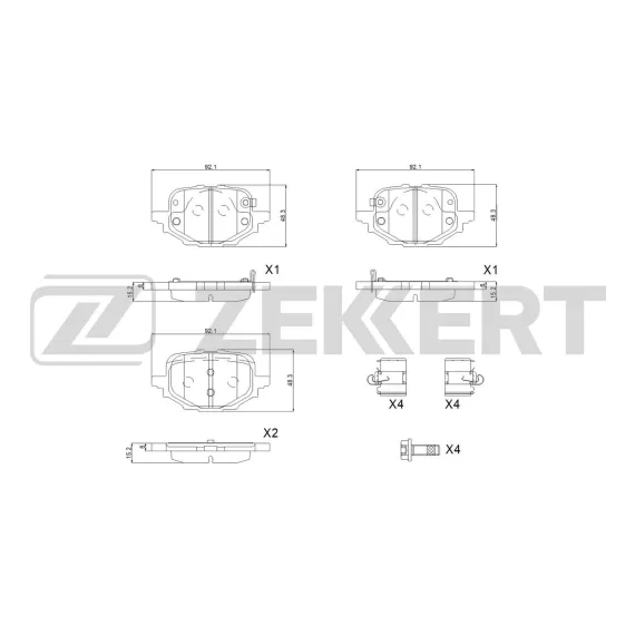 Колодки тормозные дисковые задн. Changan Uni-V 22-