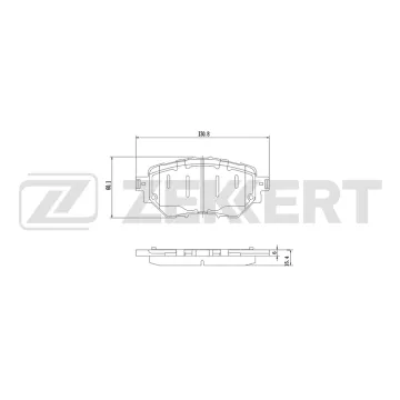 Колодки тормозные дисковые передние Mazda 3 III 14-