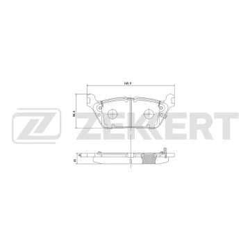 Колодки торм. диск. задн. Jeep Wagoneer II 21- Grand Wagoneer II 21- Dodge Ram 1500 V 20- Ram 150