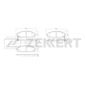 Колодки тормозные дисковые передние Ford Mustang VI 14-
