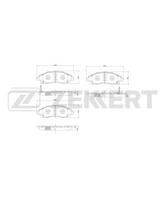 Колодки тормозные дисковые передние Toyota Quantum (H300) 19- Hiace (H300) 19- Granace 19-