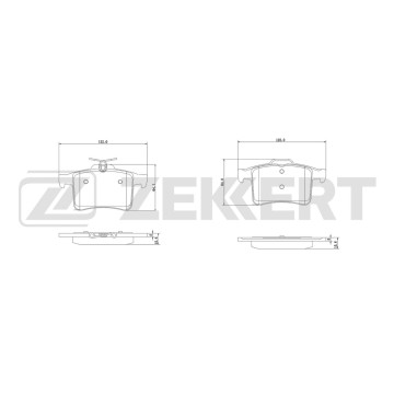 Колодки тормозные дисковые задние Jaguar XJ (X351) 10- XKR (X100) 09- XFR (X250) 08-