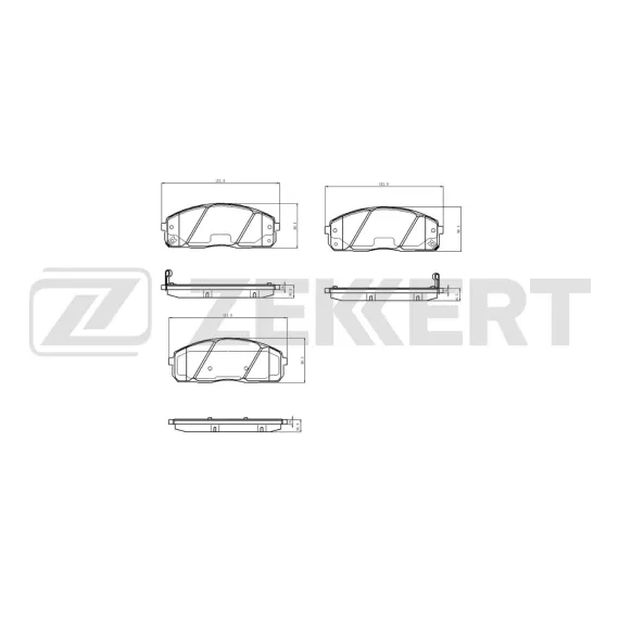 Колодки торм. диск. передн. Hyundai Porter 03- H100 03- Kia Carnival 98- Bongo III IV 04- Bongo