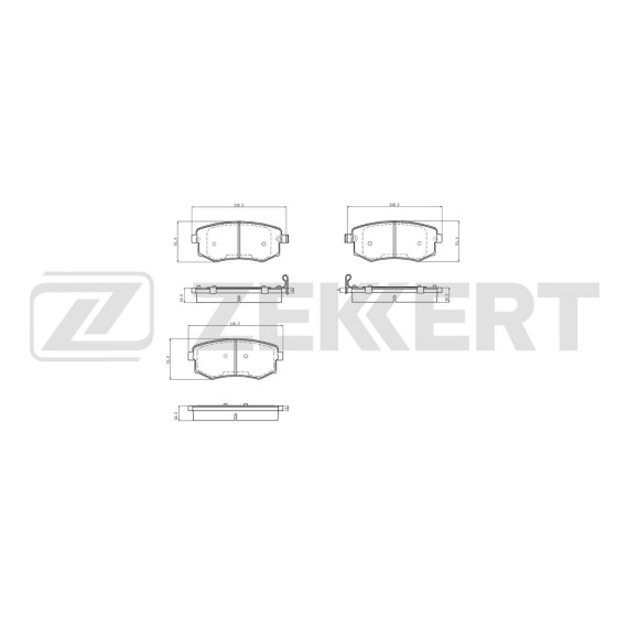 Колодки тормозные дисковые задние Jac Sunray 10- Sollers Atlant 10-