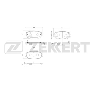 Колодки тормозные дисковые передние Faw Bestune T77 19- Bestune X40 17-
