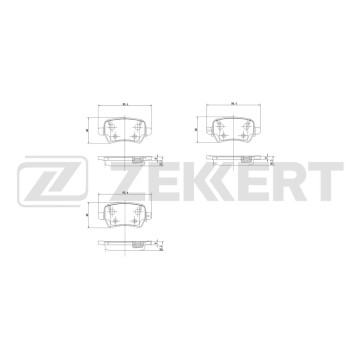 Колодки тормозные дисковые задние Lifan Myway 17- Jetta VS5 19- VS7 19- Dongfeng Glory 580 16-