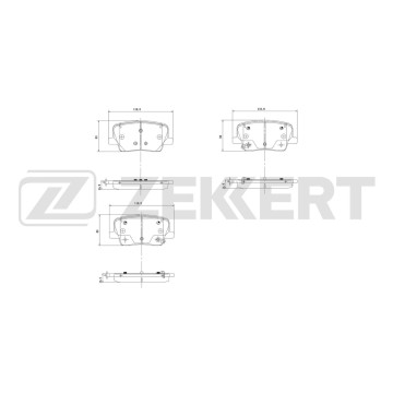 Колодки тормозные дисковые задние Ssangyong Rexton IV 17-