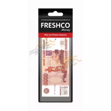 Ароматизатор подвес картон 5000р (FRESHCO) Новая машина RU5004