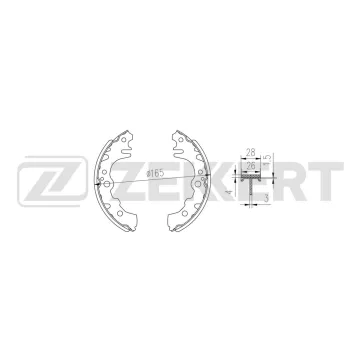 Колодки торм. бараб. задн. Toyota Passo (C10 C30) 04- Pixis Epoch (A350) 17- Subaru Justy (M300)