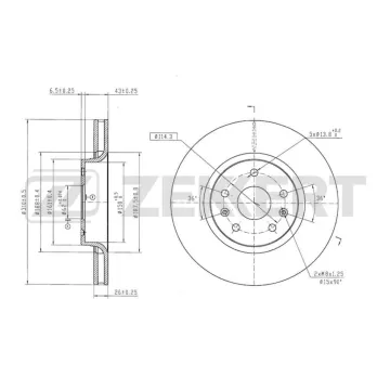 Диск тормозной передний Changan CS55 21- Qiyuan Q05 23- UNI-S 24-