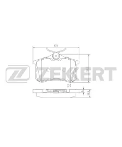 Колодки торм. диск. задн. (смесь CERAMIC) Audi A4 II III 00- A6 II 00- Citroen C2 05- Peugeot 40