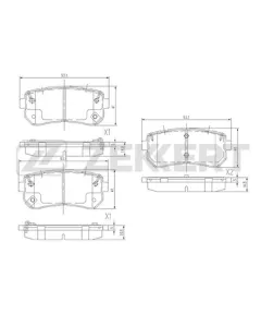 Колодки торм. диск. задн. (смесь CERAMIC) Hyundai Tucson III 15- Kia Sportage VII 15-