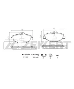 Колодки торм. диск. передн. с датчиком (смесь CERAMIC) MB E-Class (S211 W211 VF211) 02-
