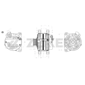 Генератор Peugeot 308 08- 206 98- 307 00- 207 06- Citroen C4 04- C5 I-III 04- Berlingo 98-
