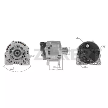Генератор Renault Megane I-IV 02- Fluence 10- Scenic II III 03- Dacia Duster 10- Logan II 12-