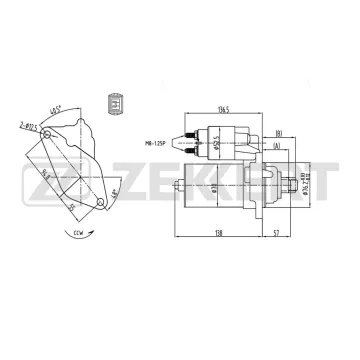 Стартер VW Polo IV 01- Golf IV 02- Audi A2 00- Honda Civic VII VIII 02-