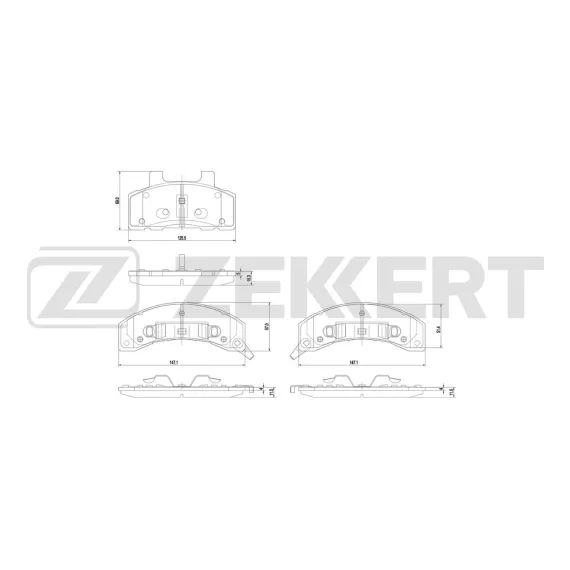 Колодки торм. диск. передн. Chevrolet Lumina APV 89- Cadillac Eldorado 87- Fleetwood 84- Pontiac