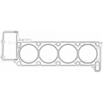 Прокладка ГБЦ для а/м ГАЗ 3302 с дв. ЗМЗ 405/409 (Евро 3) (d=96.5 мм.) (метал.) (LES 10307)