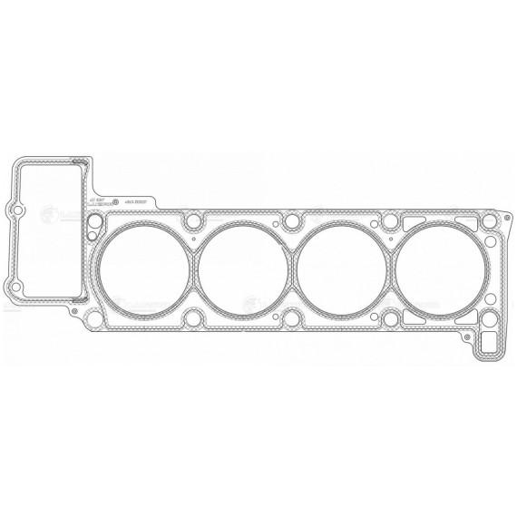 Прокладка ГБЦ для а/м ГАЗ 3302 с дв. ЗМЗ 405/409 (Евро 3) (d=96.5 мм.) (метал.) (LES 10307)
