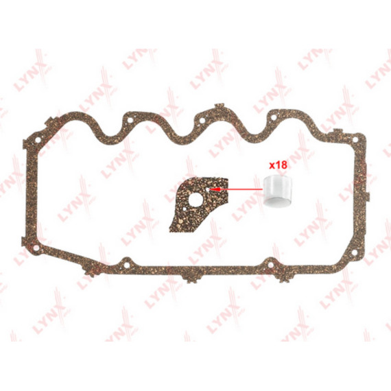 Прокладка крышки ГБЦ FORD Escort III-VI 1.1-1.6 80-96 / Fiesta II-III 1.3-1.6 83-93 / Sierra 1.6 89-