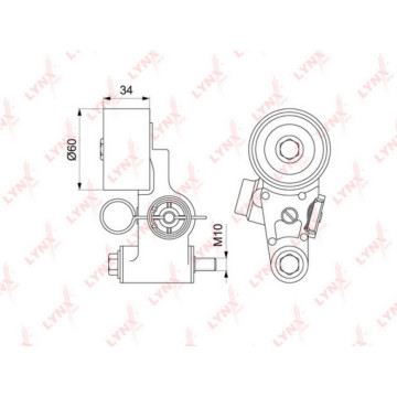 Натяжитель гидравлический с роликом / ГРМ SUBARU Forester(SF/SG/SH) 2.0-2.5 97-13 / Imperza(GC/GD/GH