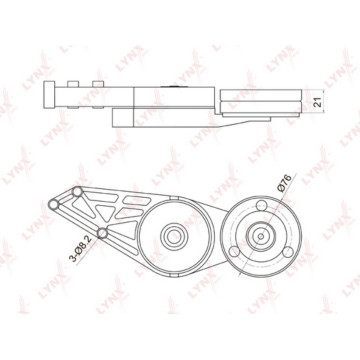 Натяжитель с роликом / приводной AUDI A4 1.6-1.8 94-04 / A6 1.8-1.8 95-05 SKODA Superb(3U) 1.8-2.0