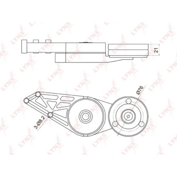 Натяжитель с роликом / приводной AUDI A4 1.6-1.8 94-04 / A6 1.8-1.8 95-05 SKODA Superb(3U) 1.8-2.0