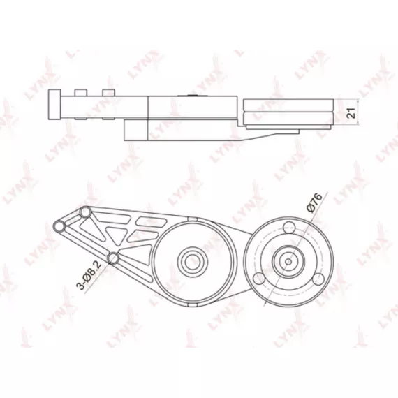 Натяжитель с роликом / приводной AUDI A4 1.6-1.8 94-04 / A6 1.8-1.8 95-05 SKODA Superb(3U) 1.8-2.0