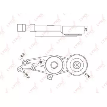 Натяжитель с роликом / приводной AUDI A4 1.6-2.0 00-08 / A6 2.0-2.0 01-11