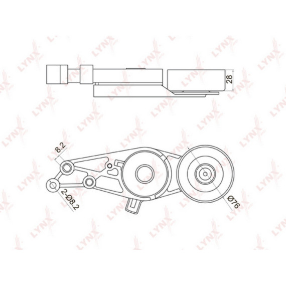 Натяжитель с роликом / приводной AUDI A4 1.6-2.0 00-08 / A6 2.0-2.0 01-11