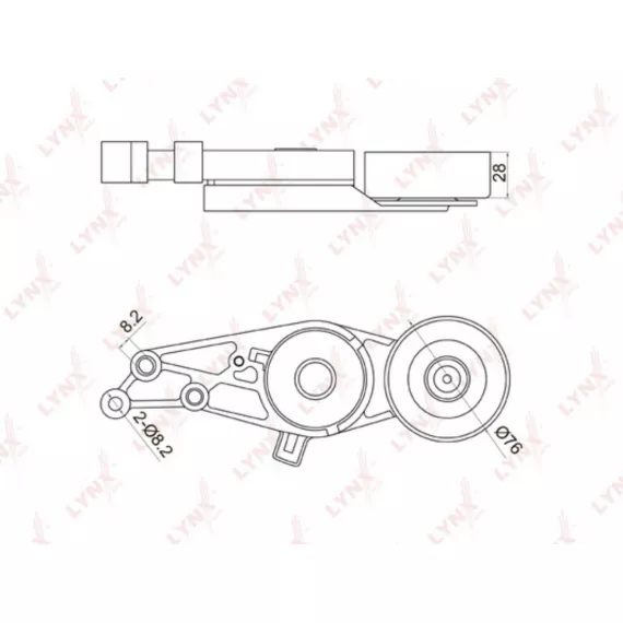 Натяжитель с роликом / приводной AUDI A4 1.6-2.0 00-08 / A6 2.0-2.0 01-11