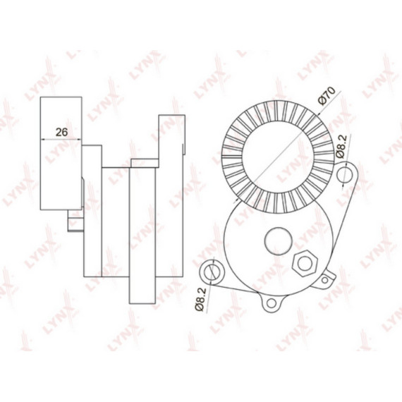Натяжитель с роликом / приводной BMW 3(E36 / 46) 2.0-3.0 90-05 / 5(E34-60) 2.0-3.0 89-10 / 7(E38) 2.