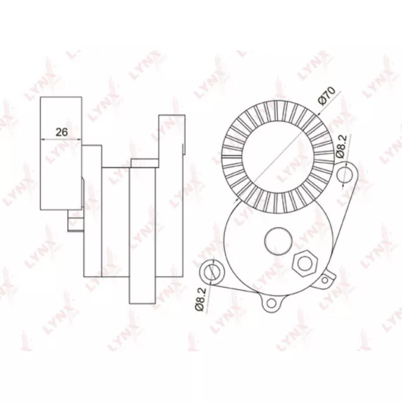 Натяжитель с роликом / приводной BMW 3(E36 / 46) 2.0-3.0 90-05 / 5(E34-60) 2.0-3.0 89-10 / 7(E38) 2.