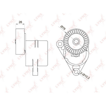 Натяжитель с роликом / приводной CHEVROLET Aveo 1.2-1.5 05> / Cruze 1.6 09> / Kalos 1.2-1.4 05> / La