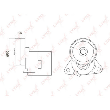 Натяжитель с роликом / приводной CHEVROLET Captiva 2.4 06> / Epica 2.0 05-06 / Evanda 2.0 05> / Lace