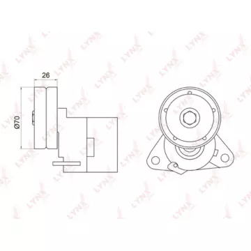 Натяжитель с роликом / приводной CHEVROLET Captiva 2.4 06> / Epica 2.0 05-06 / Evanda 2.0 05> / Lace