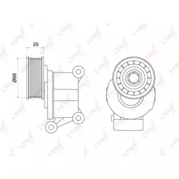 Натяжитель с роликом / приводной FORD Focus II 1.8-2.0 04> / C-Max 1.8-2.0 03> MAZDA 3(BK/BL) 2.0 0