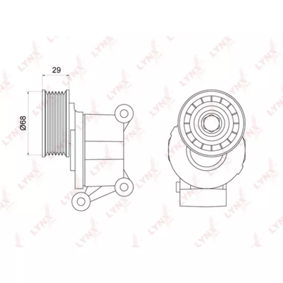 Натяжитель с роликом / приводной FORD Focus II 1.8-2.0 04> / C-Max 1.8-2.0 03> MAZDA 3(BK/BL) 2.0 0