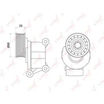 Натяжитель с роликом / приводной FORD Focus II 1.8-2.0 04> / C-Max 1.8-2.0 03> MAZDA 3(BK/BL) 2.0 0