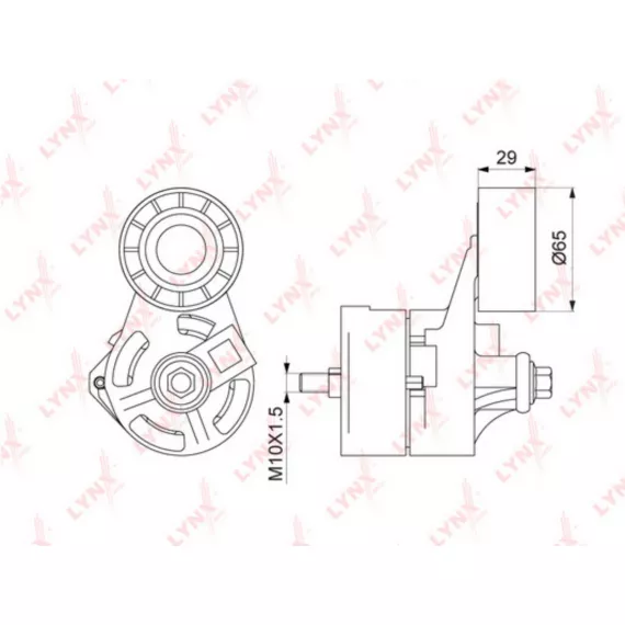 Натяжитель с роликом / приводной FORD Transit 2.4D-3.2D 06>