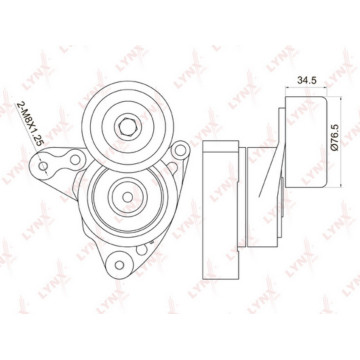 Натяжитель с роликом / приводной HONDA Accord VII 2.0-2.4 03> / CR-V II-IV 2.0-2.4 02> / FR-V 2.0 05