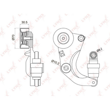 Натяжитель с роликом / приводной HONDA Accord VIII 2.0 08> / Civic(FD / FK) 1.8 06> / CR-V III-IV 2.