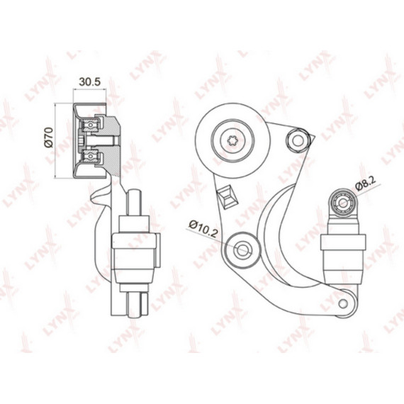 Натяжитель с роликом / приводной HONDA Accord VIII 2.0 08> / Civic(FD / FK) 1.8 06> / CR-V III-IV 2.