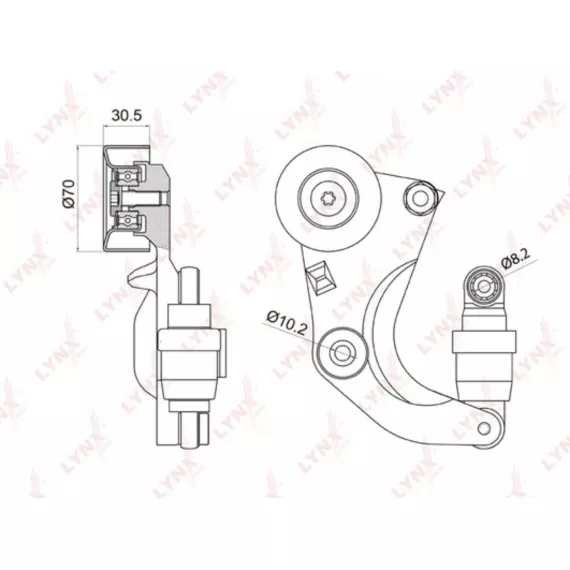 Натяжитель с роликом / приводной HONDA Accord VIII 2.0 08> / Civic(FD / FK) 1.8 06> / CR-V III-IV 2.