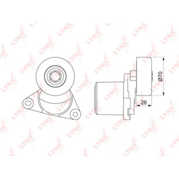 Натяжитель с роликом / приводной HYUNDAI Accent(LC) 1.5D 02> / Elantra(XD / HD) 2.0D 01-10 / Getz 1.