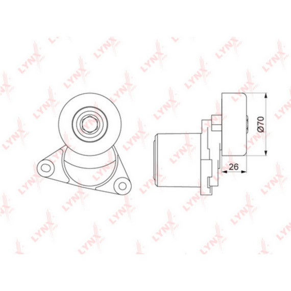 Натяжитель с роликом / приводной HYUNDAI Accent(LC) 1.5D 02> / Elantra(XD / HD) 2.0D 01-10 / Getz 1.