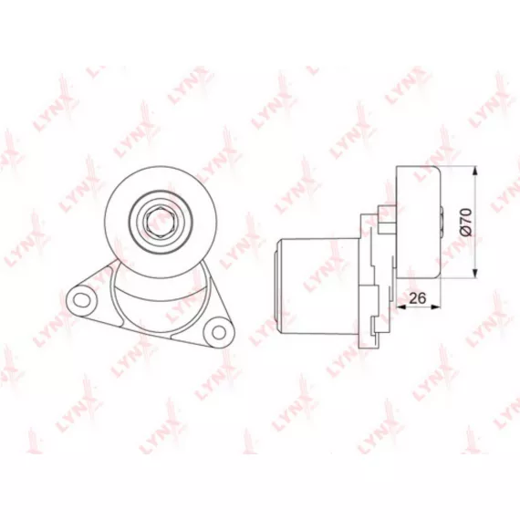 Натяжитель с роликом / приводной HYUNDAI Accent(LC) 1.5D 02> / Elantra(XD / HD) 2.0D 01-10 / Getz 1.