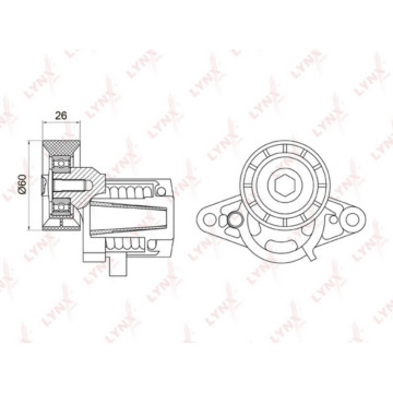 Натяжитель с роликом / Приводной  Largus 1.6 12> RENAULT Logan 1.4-1.6 04> / Duster 1.6 10> / S
