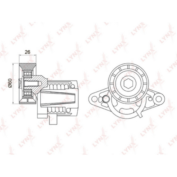Натяжитель с роликом / Приводной  Largus 1.6 12> RENAULT Logan 1.4-1.6 04> / Duster 1.6 10> / S