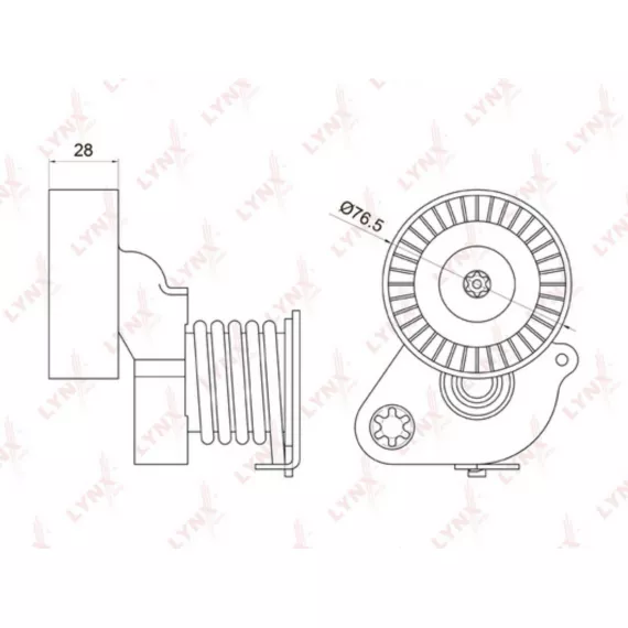 Натяжитель с роликом / приводной MERCEDES-BENZ C180K-230K(W203/W204) 02> / E200K(W211) 02> / CLK200K